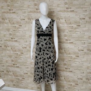 Maggy London 100% Silk Dress Lined Butterfly Design